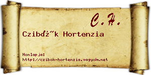 Czibók Hortenzia névjegykártya